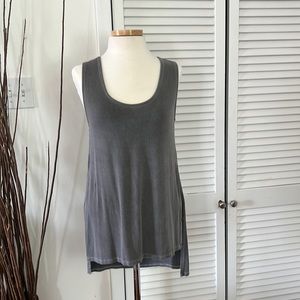 Long soft grey tank top